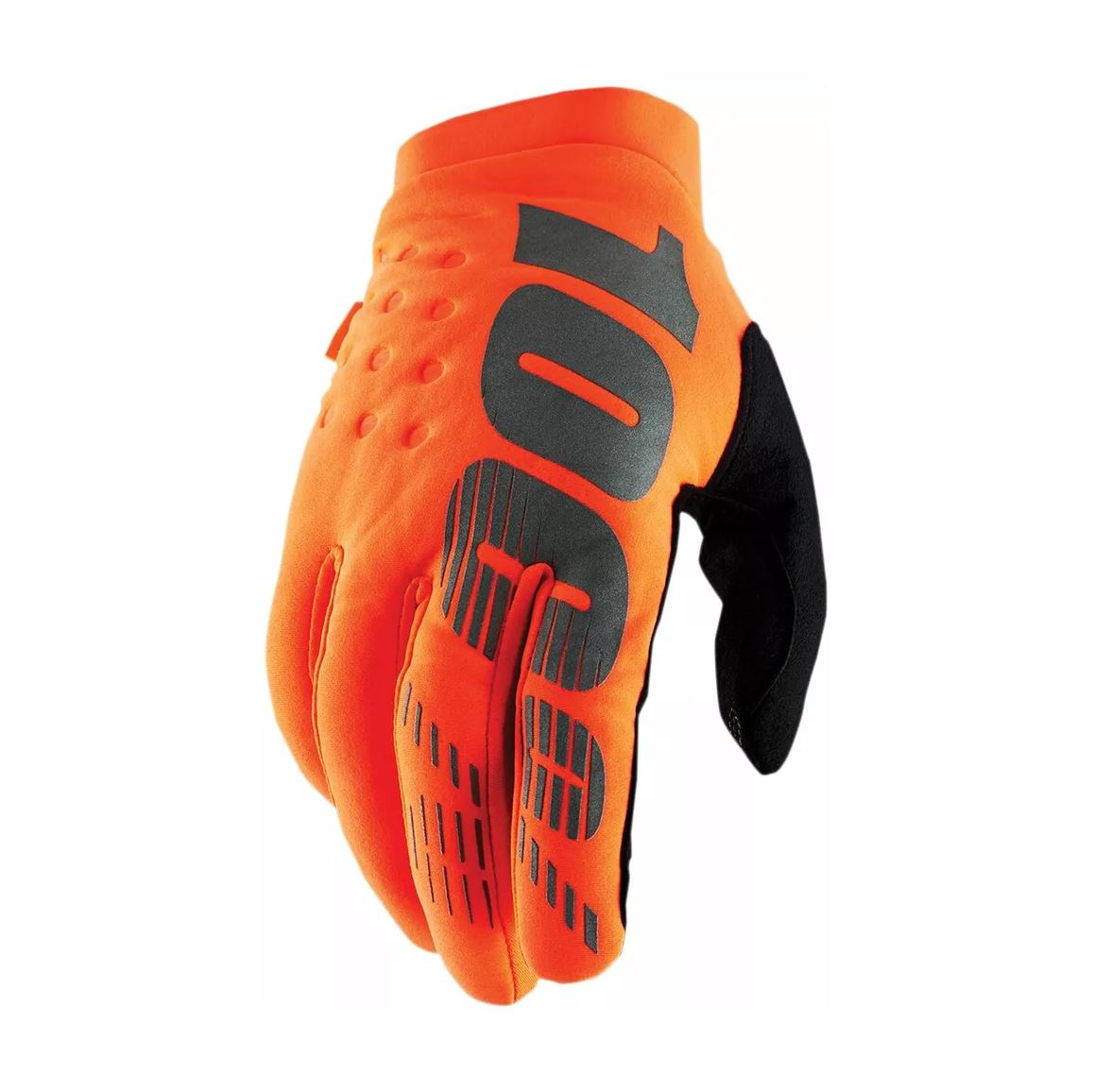 100% MX Gloves Brisker Cold Weather Youth Flou Orange Black